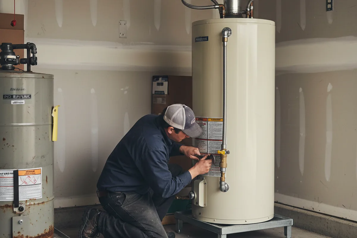 Water heater and shutoff valve replacement in Warner Robins